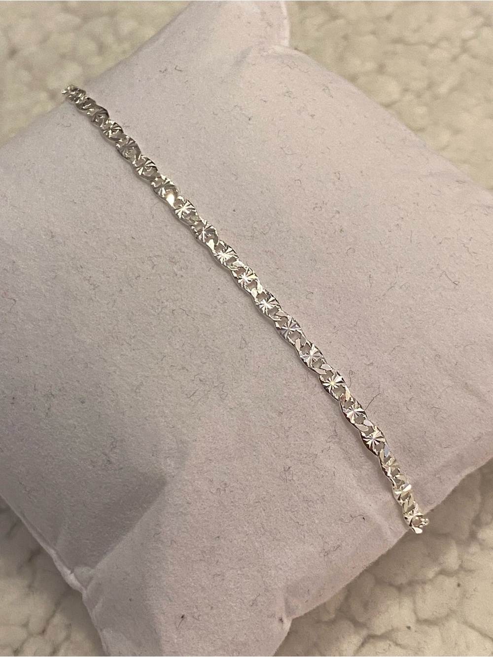 Silver Floral Link Bracelet